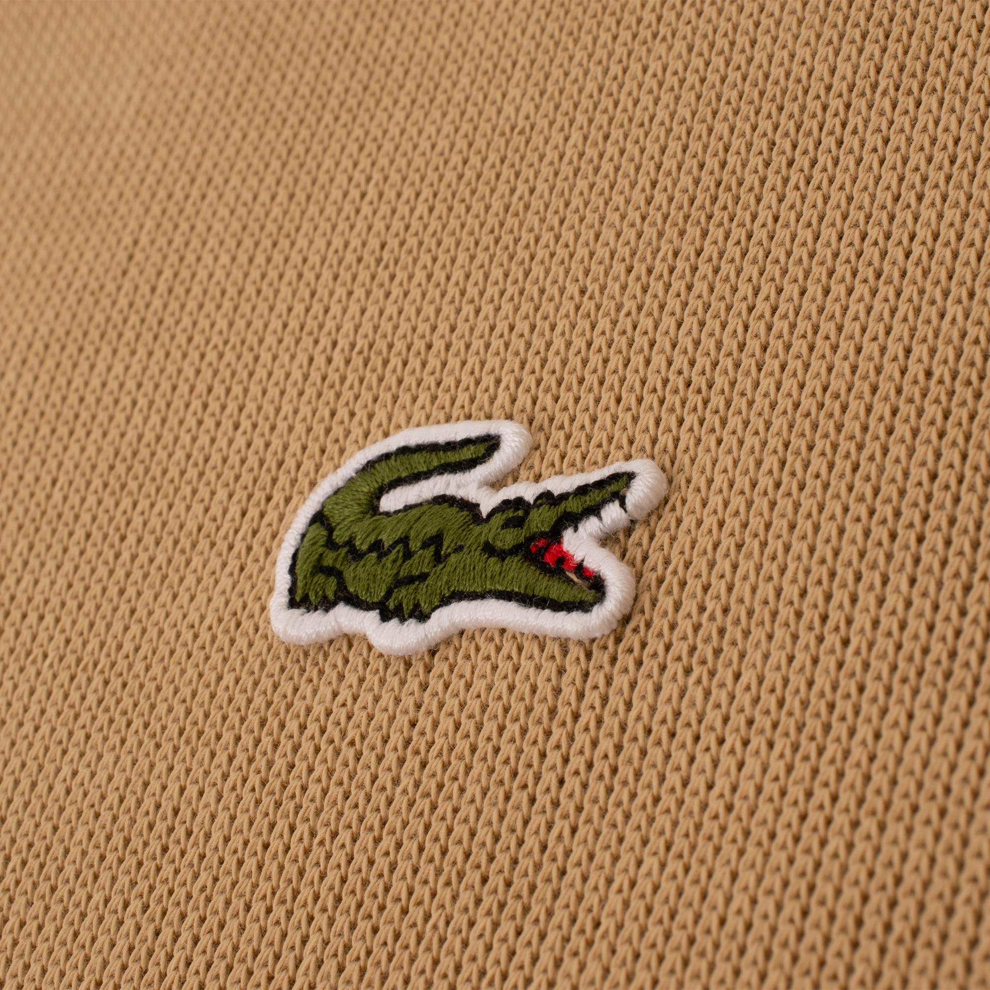 Lacoste Quarter Zip Stand Up Collar Cotton Sweatshirt Viennese
